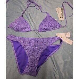 NWT VINTAGE No Boundaries Purple Lace Swimsuit